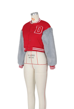 Load image into Gallery viewer, Casual Patchwork Zipper Baseball Jacket
