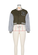 Load image into Gallery viewer, Casual Patchwork Zipper Baseball Jacket