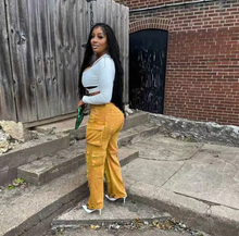 Load image into Gallery viewer, Solid Color Multi-Pocket Straight Jeans