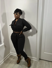 Load image into Gallery viewer, Solid Fleece Zipper Long Sleeve 2 Piece Sets