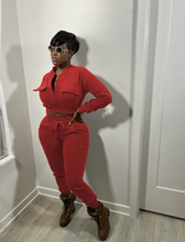 Load image into Gallery viewer, Solid Fleece Zipper Long Sleeve 2 Piece Sets