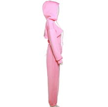 Load image into Gallery viewer, Solid Hooded Coats+Tank Tops+Pants Two Piece Set