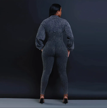 Load image into Gallery viewer, Patchwork Solid Color V Neck Jumpsuit