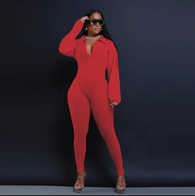 Load image into Gallery viewer, Patchwork Solid Color V Neck Jumpsuit