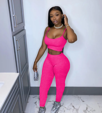 Load image into Gallery viewer, Solid Cami Top And Pants Casual 2 Piece Suits