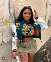 Load image into Gallery viewer, Thickened Embroidered Color Block Baseball Jacket