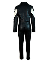 Load image into Gallery viewer, Color Contrast Buttoned Lapel Two Piece Pant Set