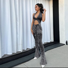 Load image into Gallery viewer, Sexy Knits Sleeveless Vest Flare Pants 2 Piece Set