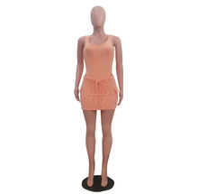 Load image into Gallery viewer, Solid Color Bodysuit Sport Two Piece Skirt Set