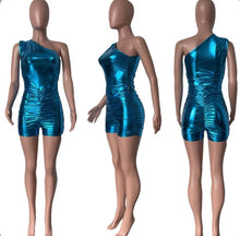 Load image into Gallery viewer, Solid Single Shoulder Sleeveless Romper
