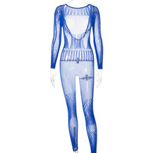 Load image into Gallery viewer, Sexy Long Sleeve Tight Ripped Jumpsuit