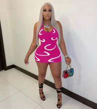Load image into Gallery viewer, Sexy Printed Halter Slim Mini Dress