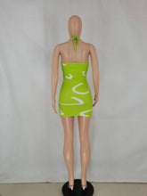 Load image into Gallery viewer, Sexy Printed Halter Slim Mini Dress