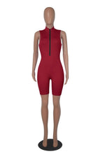 Load image into Gallery viewer, Fashion Zipper Sleeveless Rompers
