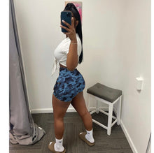 Load image into Gallery viewer, Casual Camo Print Cargo Shorts