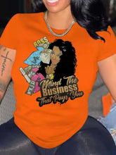 Load image into Gallery viewer, Plus Size Casual Print Short Sleeve T-shirt