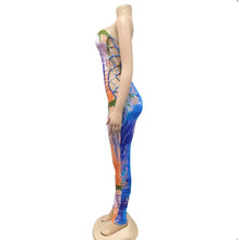 Load image into Gallery viewer, Sexy Print Lace-Up Tube Top Jumpsuits