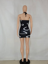 Load image into Gallery viewer, Sexy Printed Halter Slim Mini Dress