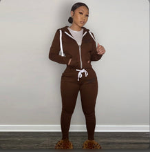 Load image into Gallery viewer, A Plush Sweatshirt Sports Casual Two Piece Set