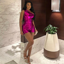 Load image into Gallery viewer, Solid Single Shoulder Sleeveless Romper