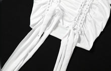 Load image into Gallery viewer, Solid long Sleeve Shawl Holes Bandage Skirt 2 Piece Set