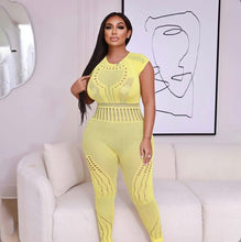 Load image into Gallery viewer, Sexy Sleeveless See-through Hollow Out Tight Jumpsuit