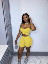 Load image into Gallery viewer, Solid Cami Top And Shorts Two Piece Sets