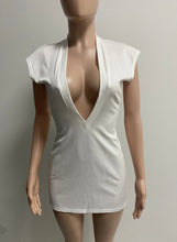Load image into Gallery viewer, Solid Sexy Deep V Neck Mini Dress