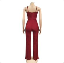 Load image into Gallery viewer, Sexy Spaghetti Strap Sashes Straight Jumpsuit