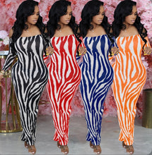 Load image into Gallery viewer, Plus Size Sexy Backless Striped Maxi Dress