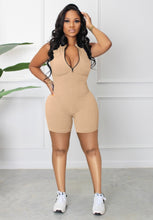 Load image into Gallery viewer, Fashion Zipper Sleeveless Rompers