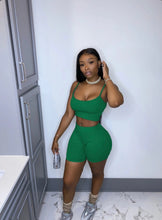 Load image into Gallery viewer, Solid Cami Top And Shorts Two Piece Sets