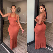 Load image into Gallery viewer, Sexy Backless U Neck Maxi Dress