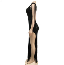 Load image into Gallery viewer, Sequin Tassel Sexy Split Maxi Dress Www.dreamempirellc.com