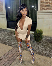 Load image into Gallery viewer, Solid Sexy Deep V Neck Mini Dress