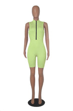 Load image into Gallery viewer, Fashion Zipper Sleeveless Rompers