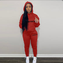 Load image into Gallery viewer, A Letter Print Hooded Sweatshirt Two Piece Pant Sets