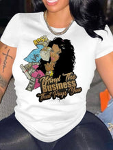 Load image into Gallery viewer, Plus Size Casual Print Short Sleeve T-shirt