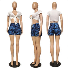 Load image into Gallery viewer, Casual Camo Print Cargo Shorts