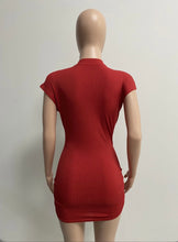Load image into Gallery viewer, Solid Sexy Deep V Neck Mini Dress