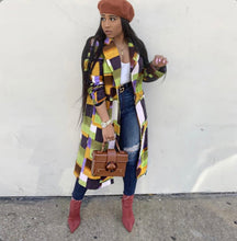 Load image into Gallery viewer, Plus Size Fashion Plaid Print Coats
