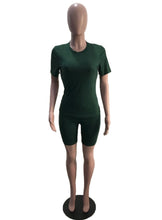 Load image into Gallery viewer, Solid Color Loose Short Sleeve Two Piece Set