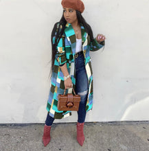 Load image into Gallery viewer, Plus Size Fashion Plaid Print Coats