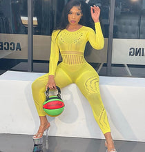 Load image into Gallery viewer, Sexy Long Sleeve Tight Ripped Jumpsuit