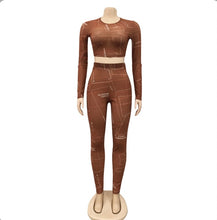 Load image into Gallery viewer, Casual Print Long Sleeve Pants 2 Piece Set