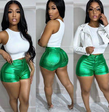 Load image into Gallery viewer, Metallic Candy Color Fashion Shorts
