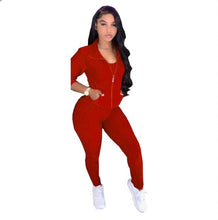 Load image into Gallery viewer, Solid Tanks+Zipper Coat+Pants 3 Piece Sets