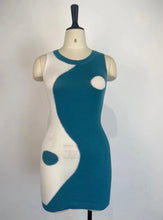 Load image into Gallery viewer, Color Block Sleeveless Tight Knit Mini Dress