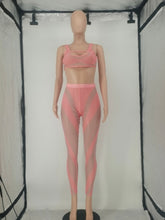Load image into Gallery viewer, Sexy Mesh Patchwork Two Piece Pants Sets