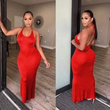 Load image into Gallery viewer, Sexy Backless U Neck Maxi Dress